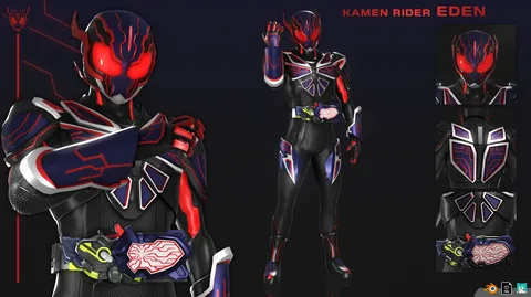 Kamen Rider Eden - Blender 3d models