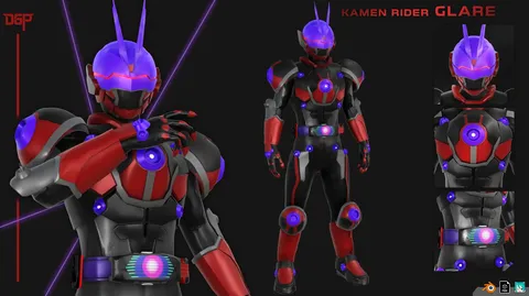 Kamen Rider Glare - Blender 3d models