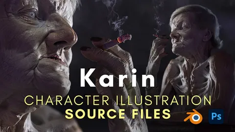 Karin Character Illustration - Blender 3d models