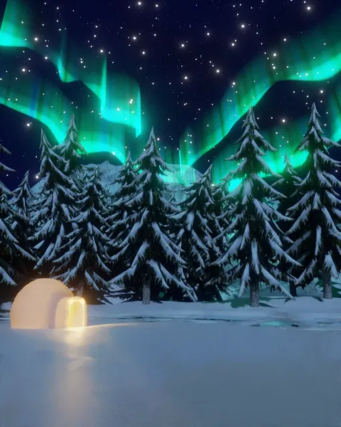 Aurora Borealis - Blender scenes