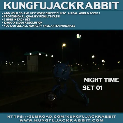 Nighttime HDRI Set 01 - Blender lighting & hdris