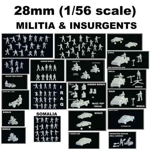 Militia & Insurgents Bundle - Blender 3d models