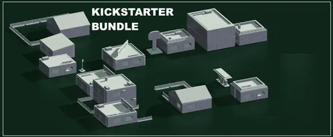 Easy Print Modern Buildings - Blender 3d models