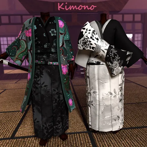Kimono Couple Set - Blender 3d models