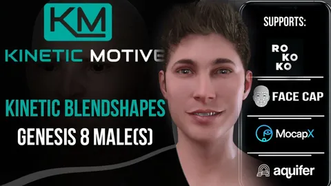Kinetic Blendshapes: Genesis 8 Male - Blender addons