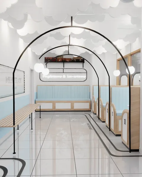 Instagrammable Spot: Milk Train - Blender scenes