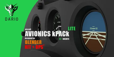 Aircraft Avionics LITE kPACK - Blender 3d models