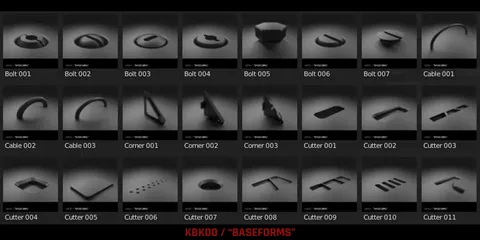 Baseforms Kitbash Kit - Blender 3d models
