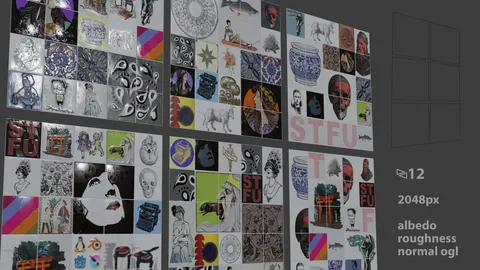 Kitchen Backsplash Tiles - Blender textures & materials