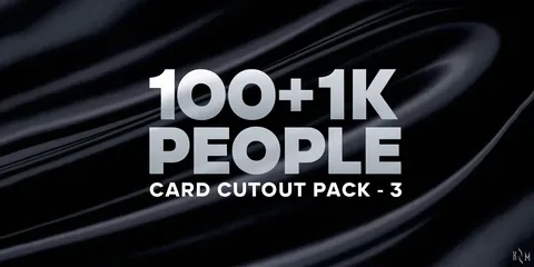 1K People Card Cutout Pack 3 - Blender 3d models
