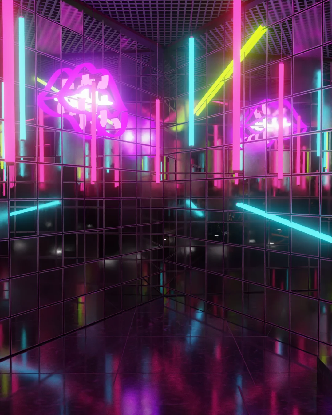 Neon Hallway screenshot 2