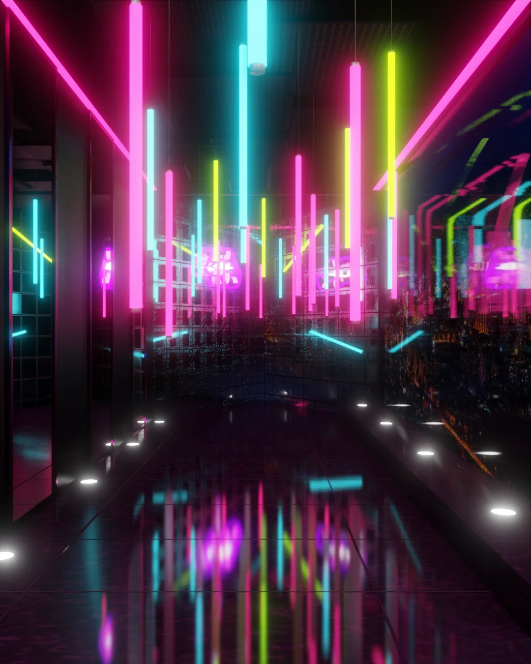 Neon Hallway screenshot 4