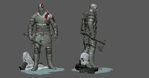 Kratos (GOW Ragnarok) - Blender 3d models