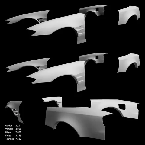Origin Labo Type 4 Fenders - Blender 3d models