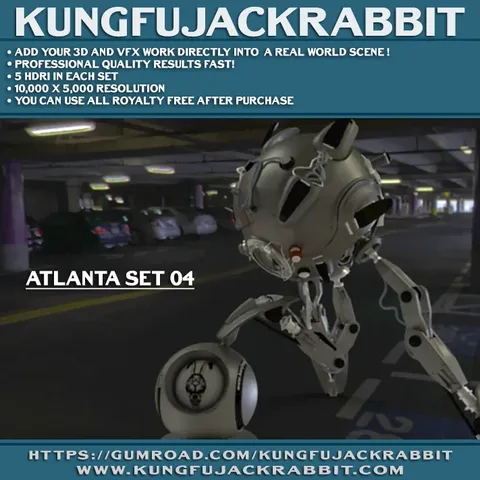 Kungfujackrabbit HDRI Atlanta Set 04 - Blender lighting & hdris