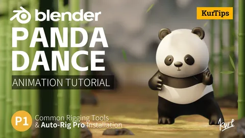 Panda Dance Animation - Blender tutorials & courses