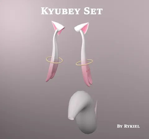 Kyubey Set - Blender 3d models