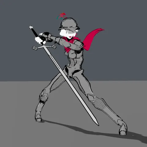 Lady Knight Rig - Blender 3d models