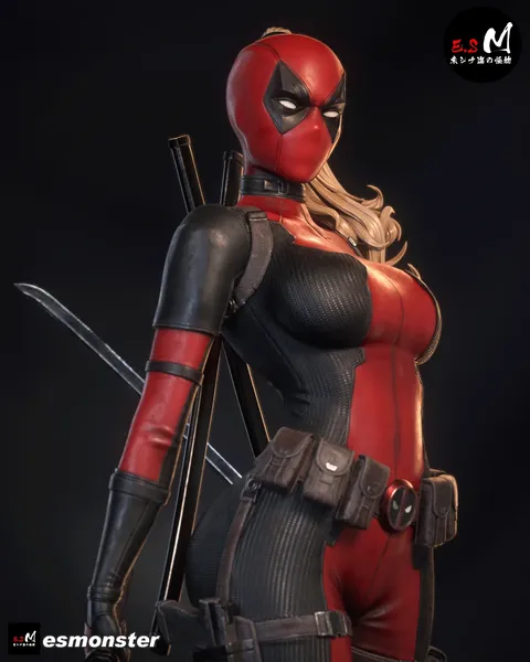 Lady Deadpool STL - Blender 3d models