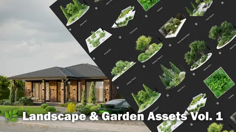 Landscape & Garden Assets Vol. 1 - Blender scenes