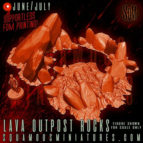 Lava Outpost Rocks - Blender 3d models