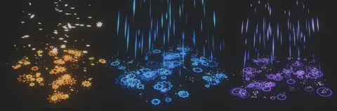 Dreamy Rain - Blender geometry nodes