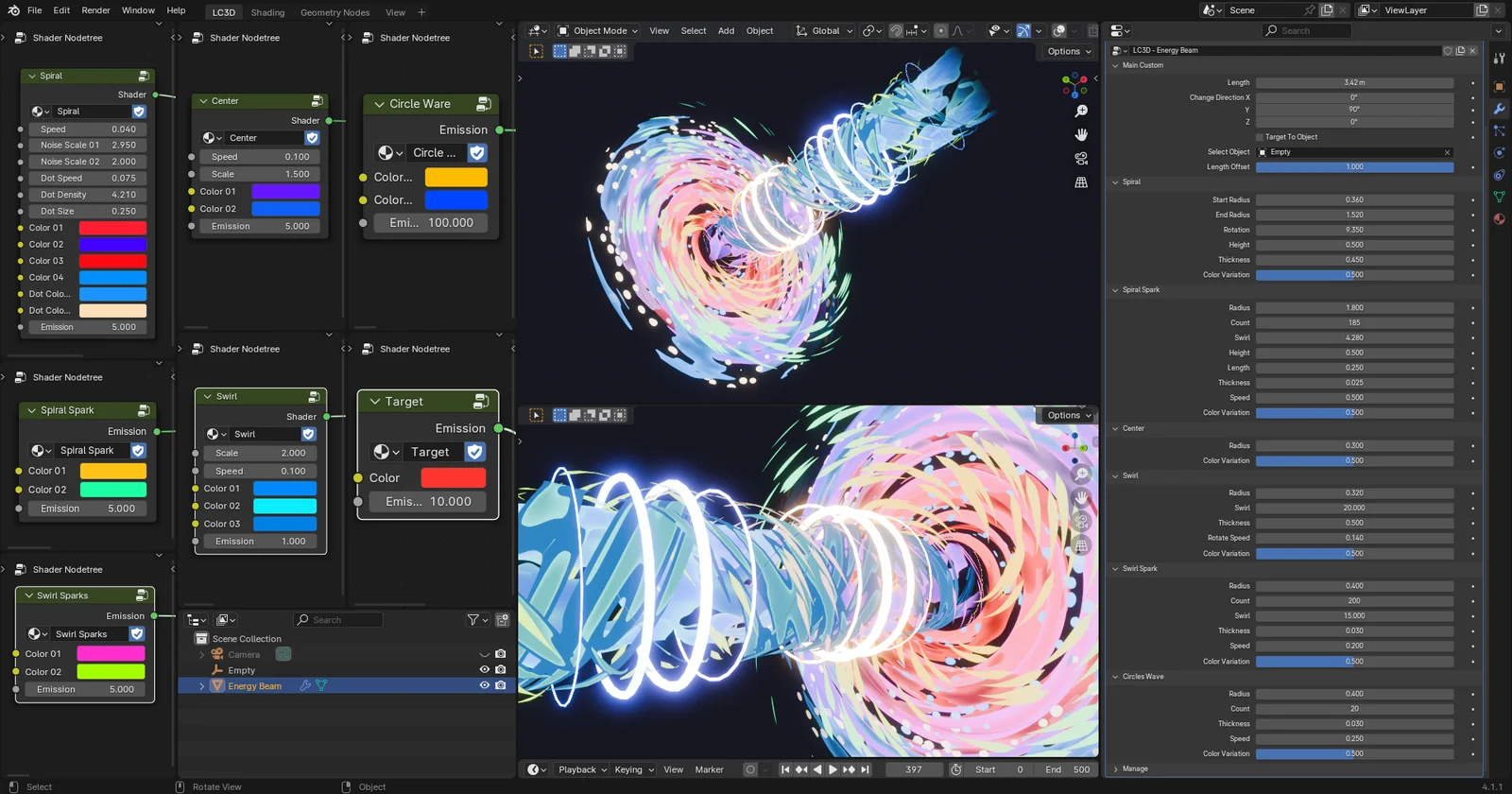Procedural Energy Beam screenshot 2