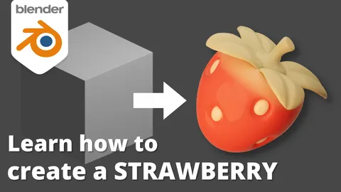 Create A Strawberry - Blender tutorials & courses