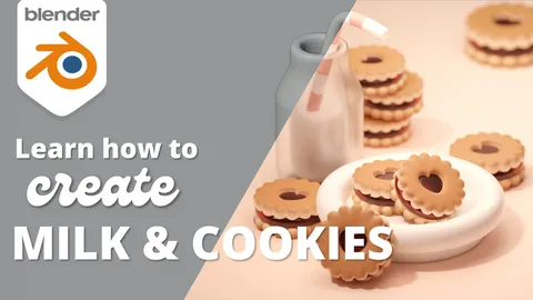 Create Milk & Cookies - Blender tutorials & courses