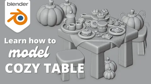Model a Cozy Table - Blender tutorials & courses