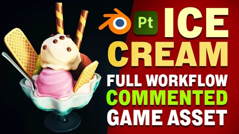 Stylized Ice Cream Tutorial - Blender tutorials & courses
