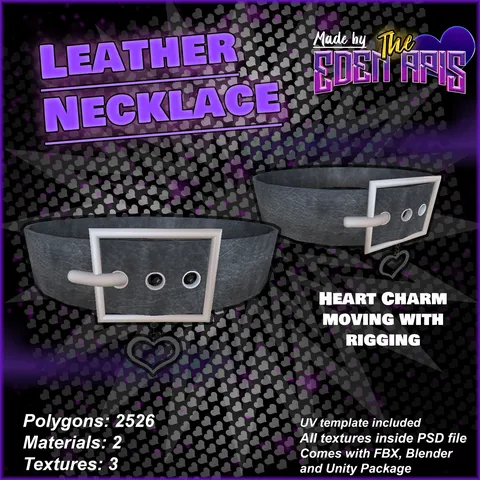 Leather Necklace - Blender 3d models