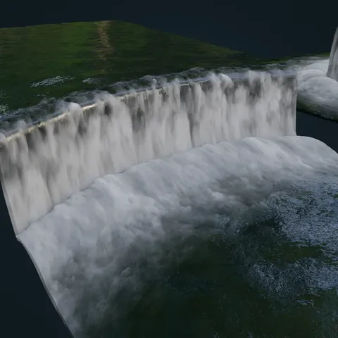 Realtime Waterfall Shader - Blender shaders