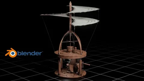 Leonardo Da Vinci AeroScrew - Blender 3d models