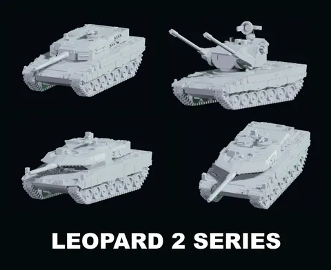 Leopard 2 Series 1/100 - Blender 3d models