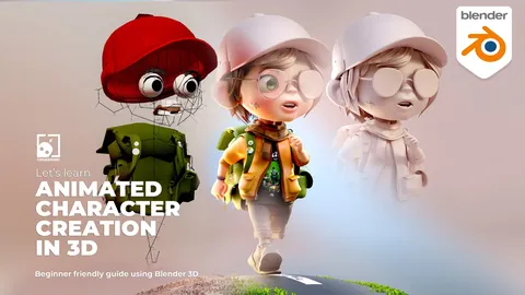 Animated Character Creation In 3D - Blender tutorials & courses
