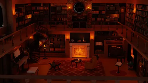 Library Interior - Blender scenes