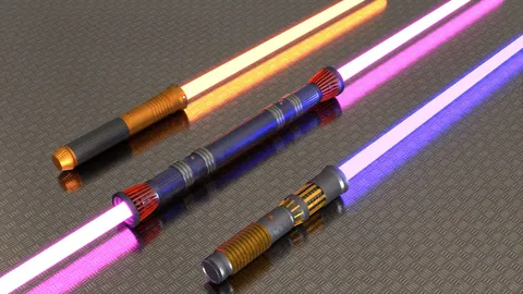 Light Sabres - Blender 3d models