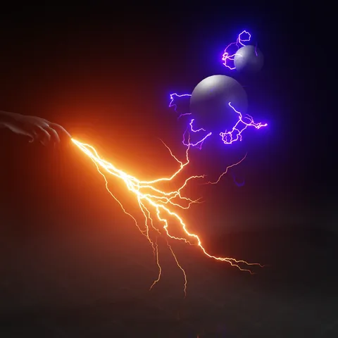 Lightning Bolts Generator - Blender geometry nodes