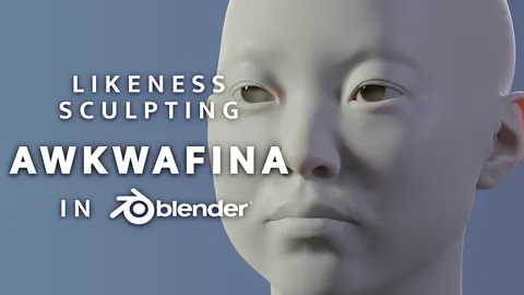 Awkwafina Likeness Sculpt - Blender 3d models
