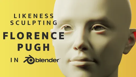 Likeness Sculpt: Florence Pugh - Blender 3d models