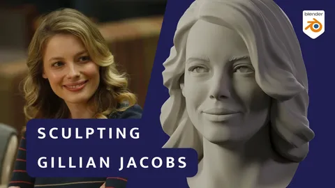Gillian Jacobs Likeness Sculpt - Blender 3d models