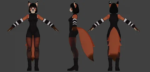 Lilly the Fox Character Rig - Blender 3d models