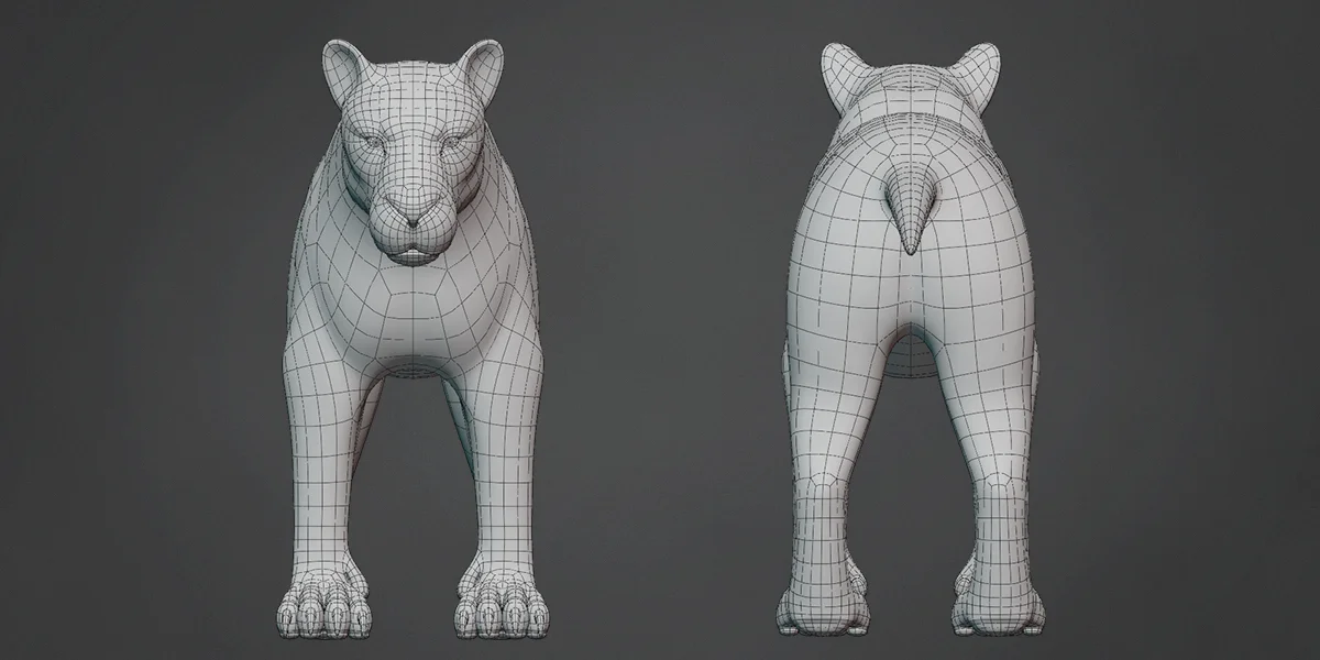 Lion Base Mesh screenshot 3