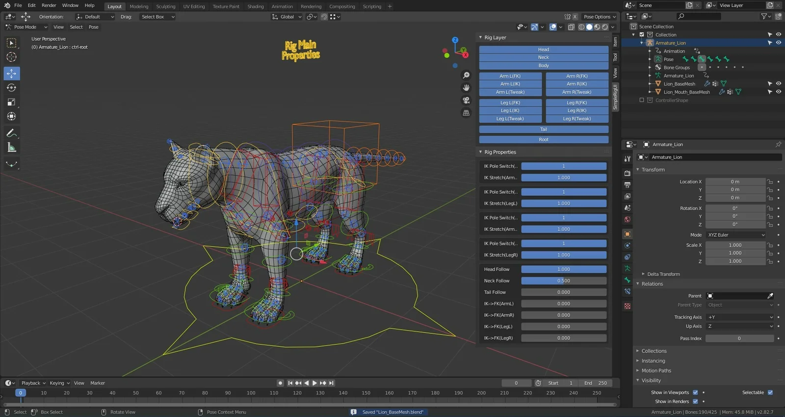 Lion Base Mesh screenshot 7