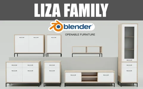 Liza Family - Blender 3d models