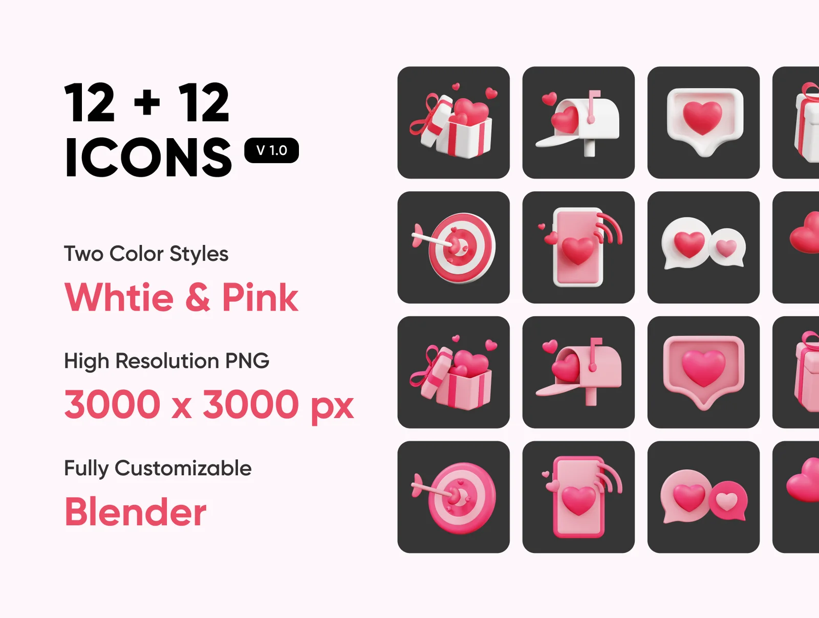 Valentine's Day 3D Icons screenshot 2