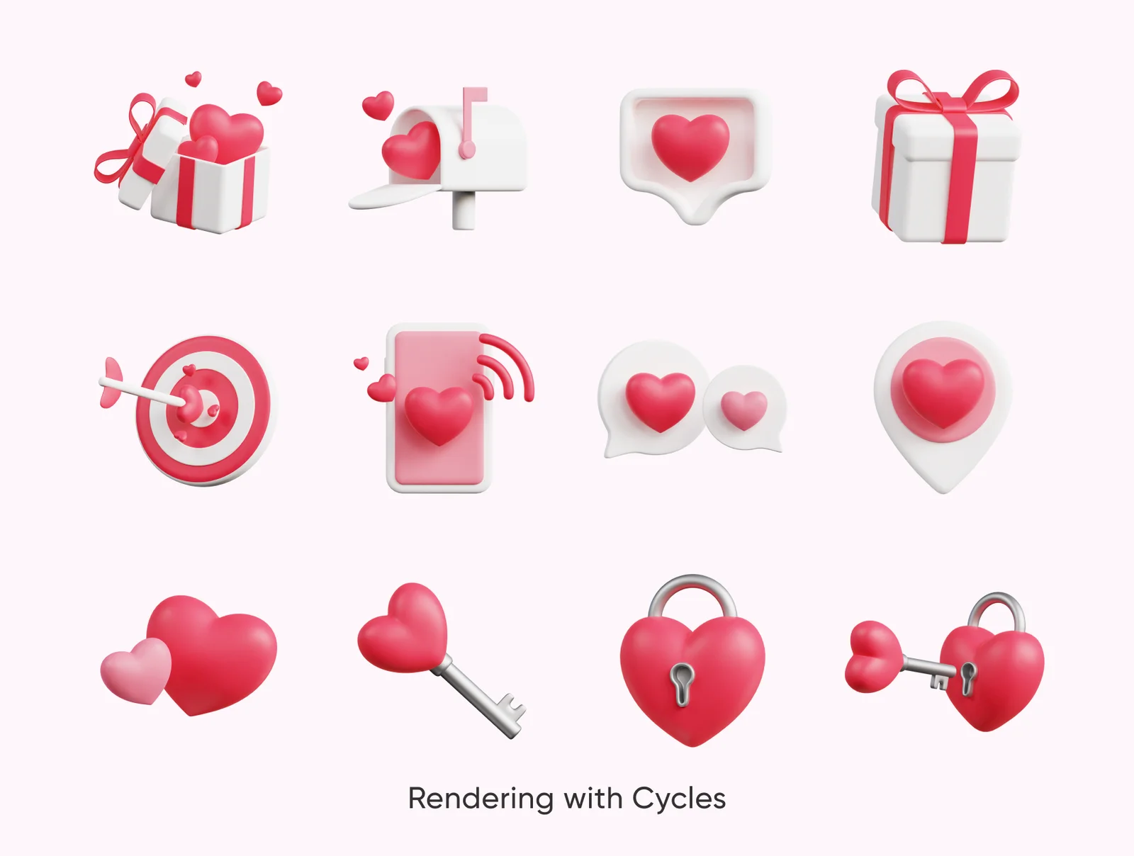 Valentine's Day 3D Icons screenshot 5