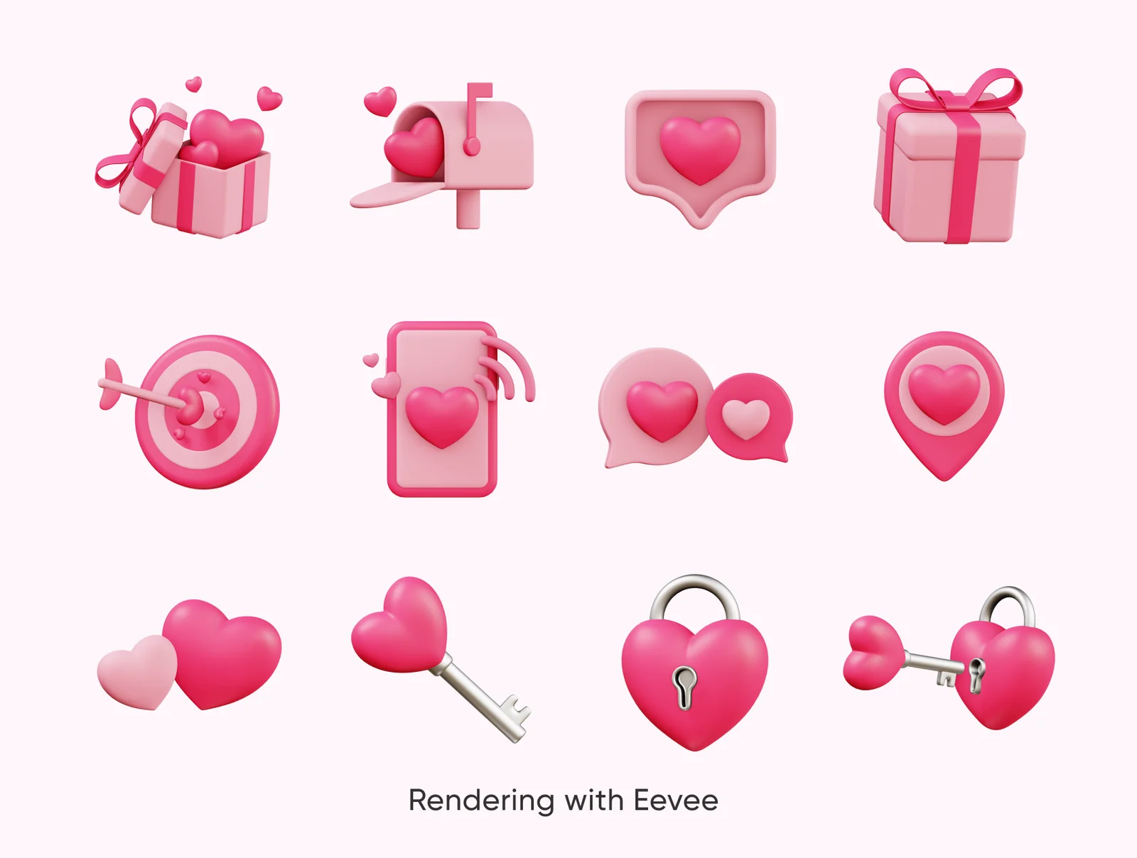 Valentine's Day 3D Icons screenshot 6