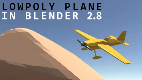 Low Poly Airplane - Blender tutorials & courses